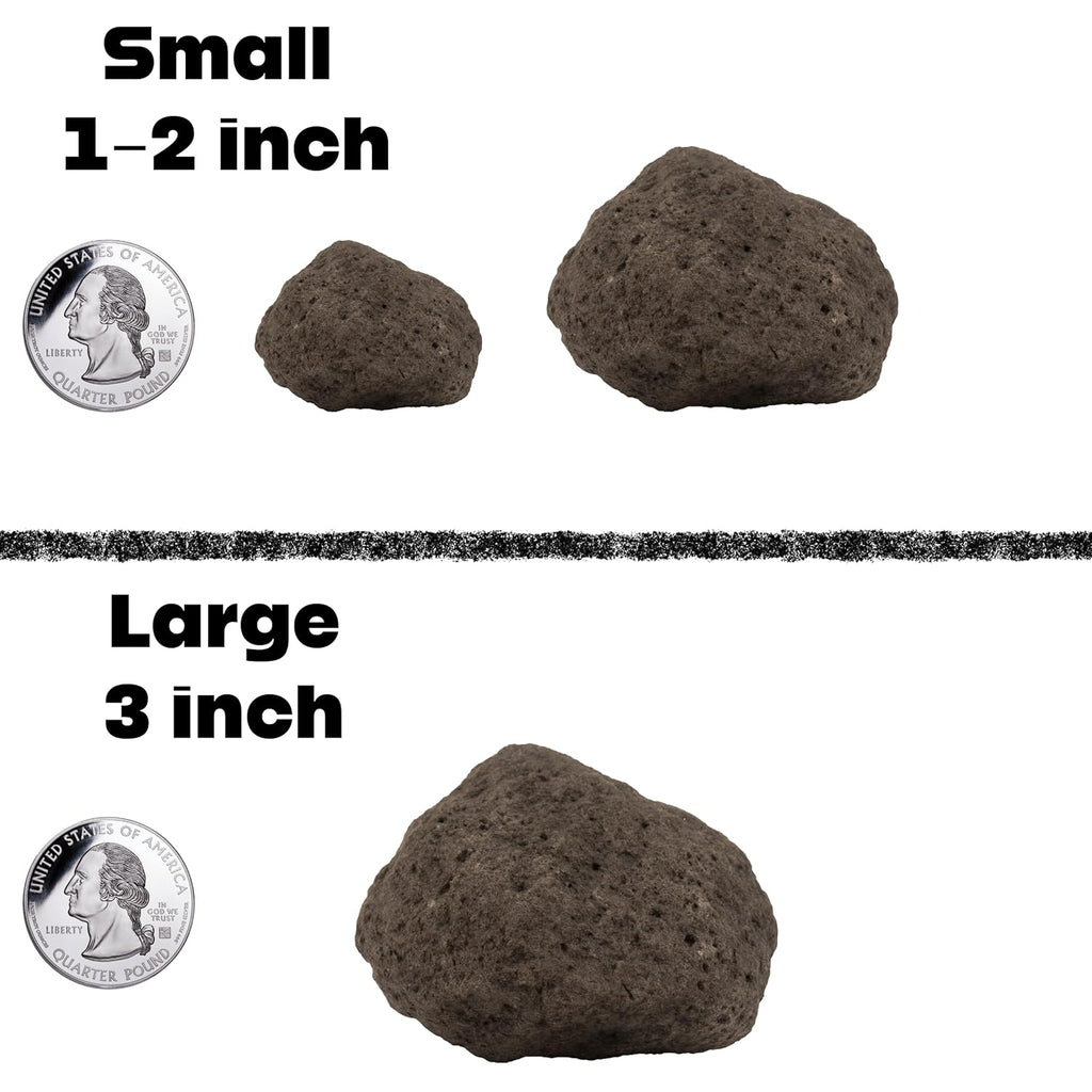 Black Lava Rocks 18-20 Lb | 1/2–3/4 Inch | Natural Volcanic Stones for Landscaping, Pathways, Borders, Mulch, Aquariums, Hydroponics & Zen Gardens | Covers 0.5 Cu Ft