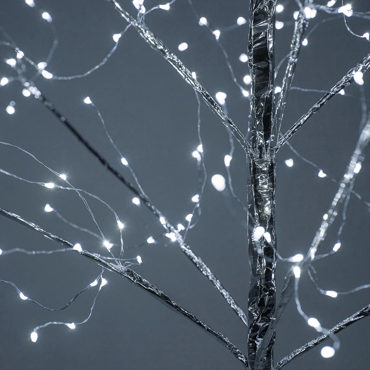 6 Ft Silver Fairy Light Tree Room Décor Bedroom Décor Artificial Tree, 750 Cool White LED Lights