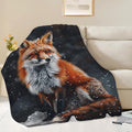 Red Fox Blanket Cute Orange Fox Throw Blanket Gifts for Girls Boys Kids Women Men Adults Super Soft Cozy Plush Fluffy Fuzzy Fleece Blanket Home Decor 50''X60''