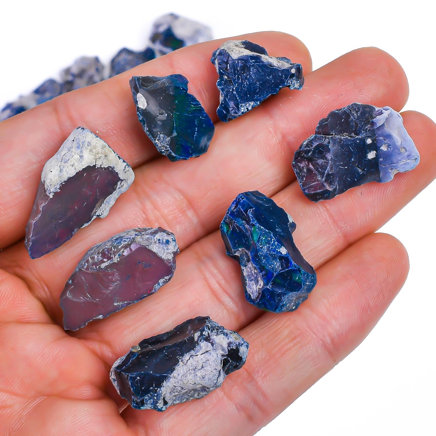 100 carats Raw Black Opal Gemstone and Crystals, Wholesale Gemstone Lot, Rough Crystals, Rock Stones, Jewelry Making Supplies, DIY & Crafts, B Grade