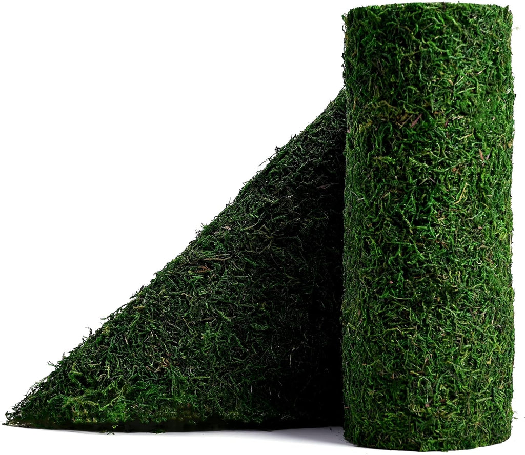 Fake Moss Roll, Moss Table Runner for Crafts,Green Moss Mat for Wedding Party, Fairy Garden, Enchanted Forest Decor ((12" x 71" Moss Roll))