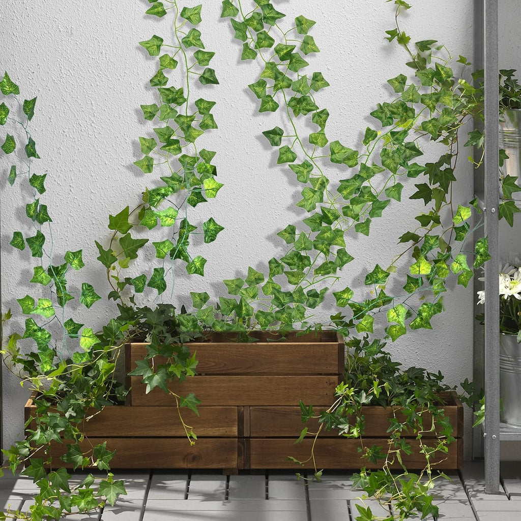 CQURE 72 Pack 504Ft Artificial Ivy Fake Vines,Ivy Garland Greenery Garland Fake Hanging Plants Vines Aesthetic Green Leaves for Bedroom Wedding Party Garden Wall Decor