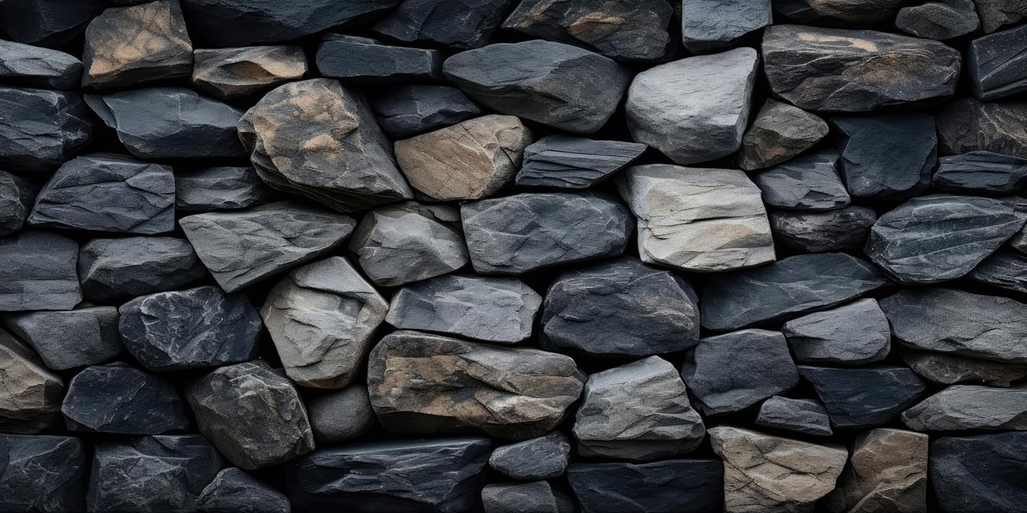 iTapnoom Underwater Stone Aquarium Background, Rock Wall Nature Landscape Fish Tank Backdrop Decor, Polyester Fabric with 6 EVA Double-Sided Tapes 48x24 inches/120x60cm