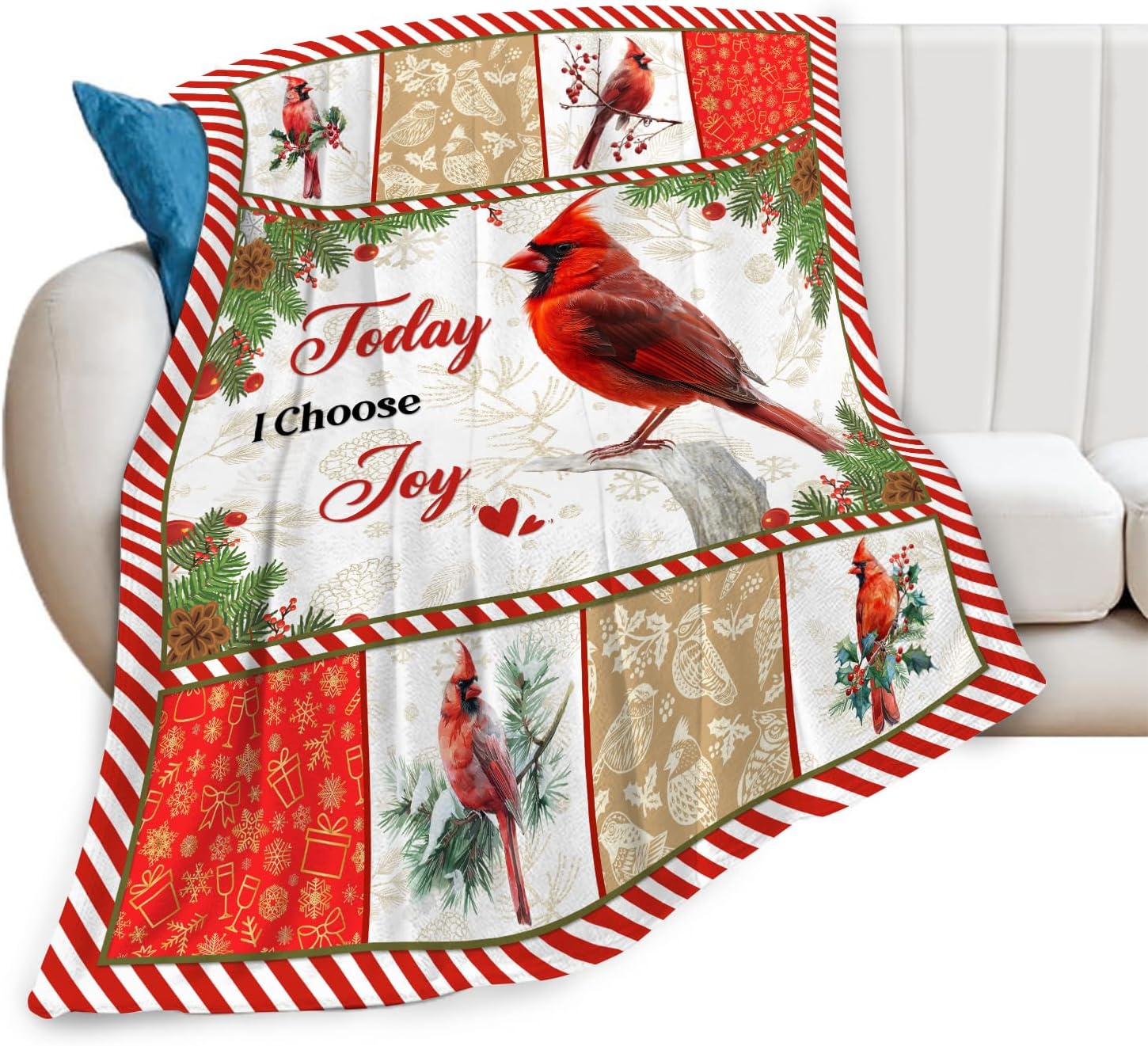 Cardinal Blanket Cardinal Throw Blanket Gifts for Bird Lover Kids Girls Boys Adults Women Men Super Soft Cozy Plush Fluffy Fuzzy Fleece Blanket Decor 40''X50''