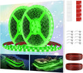Pontoon Boat LED Strip Lights, 12V 32.8FT Green Waterproof Marine LED Light Boat Interior Light, Boats Deck Hull Gunnel Lighting, Night Fishing Lights for Bass, Jon (No Battery)