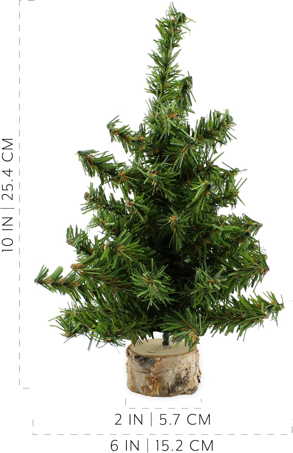 AuldHome Design Mini Christmas Trees (3-Pack, 10-Inch); Canadian Pine Greenery Tabletop Holiday Decor