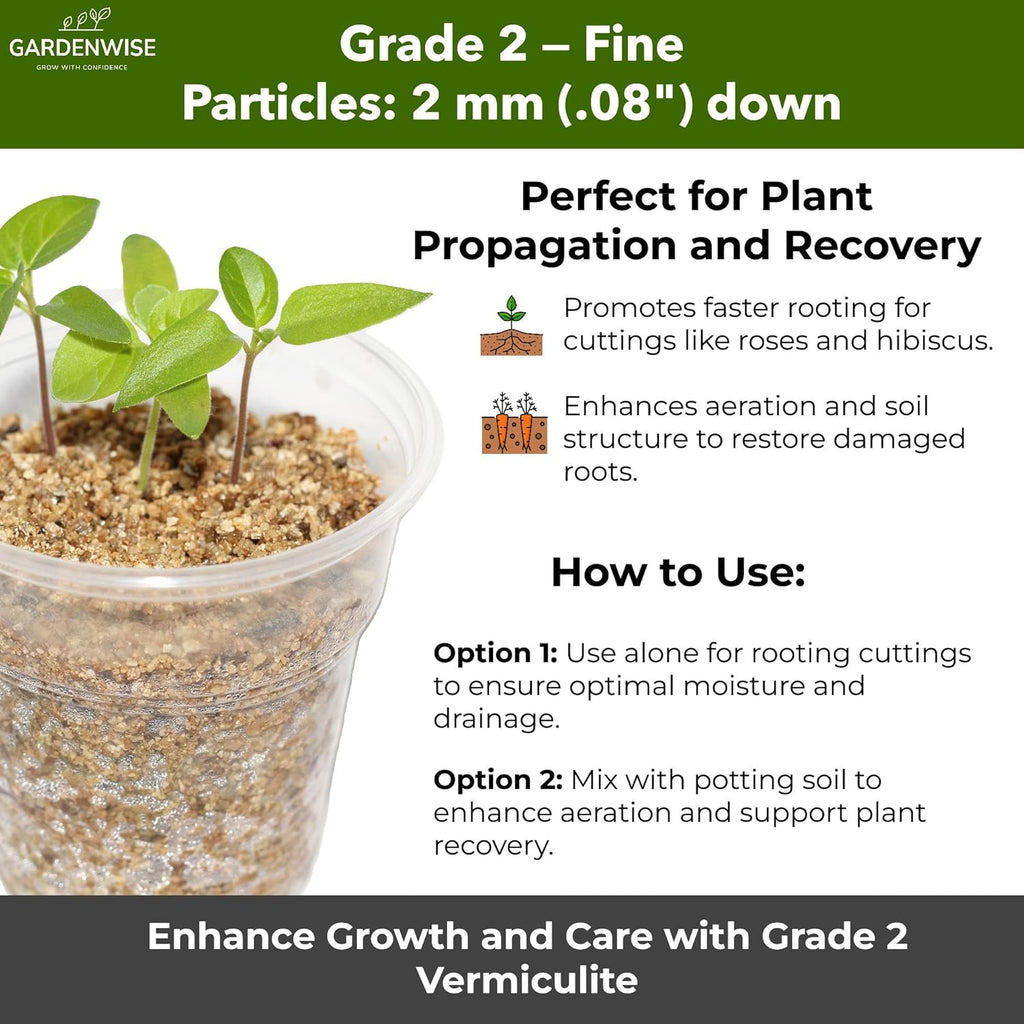 Organic Fine Vermiculite for Indoor Gardening Plants and Mushrooms – Enhances Soil Aeration, Seed Germination, Rooting Cuttings – Small Packages and Bulk (Vermiculite Grade 2 – Fine, 30 quarts)