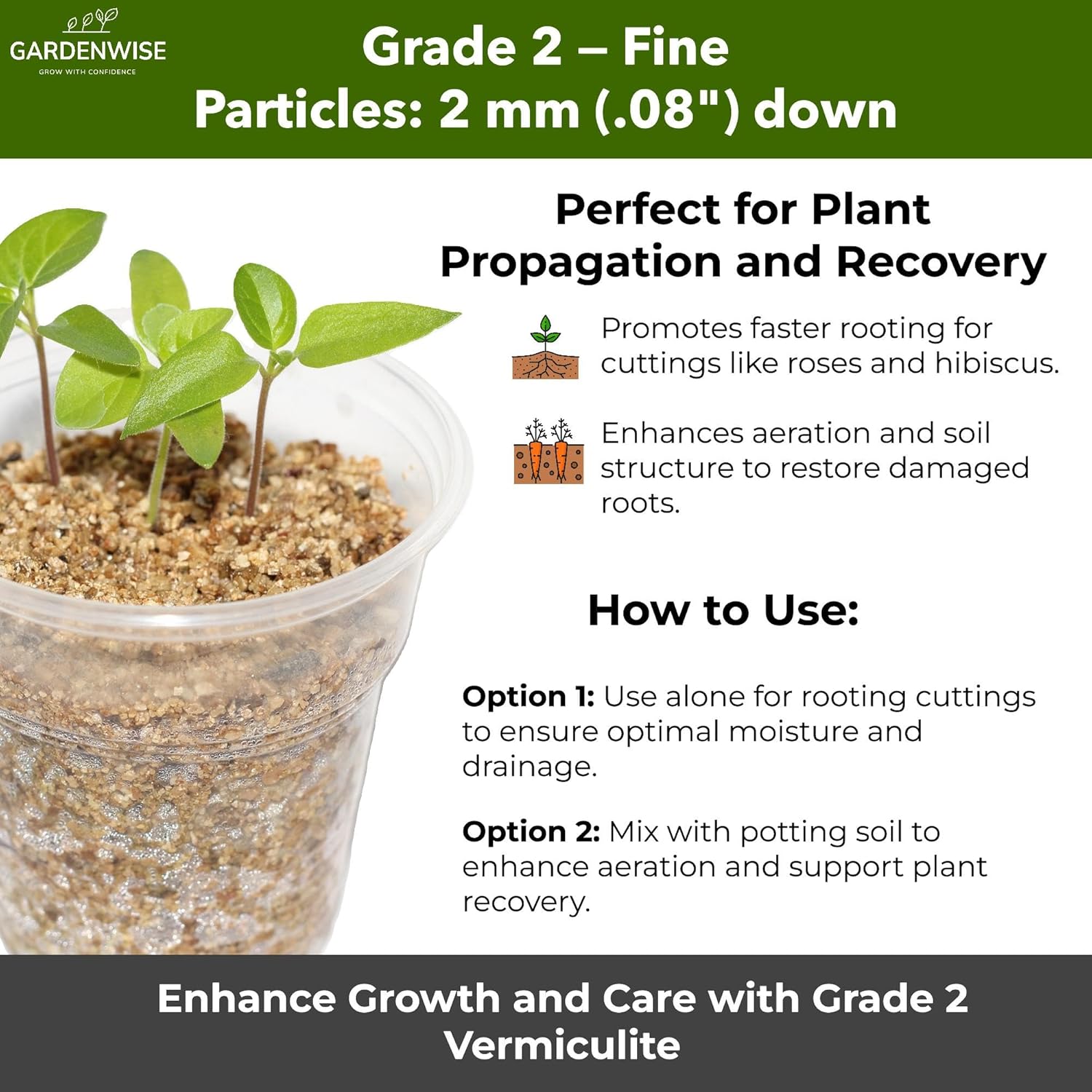 Organic Fine Vermiculite for Indoor Gardening Plants and Mushrooms – Enhances Soil Aeration, Seed Germination, Rooting Cuttings – Small Packages and Bulk (Vermiculite Grade 2 – Fine, 30 quarts)