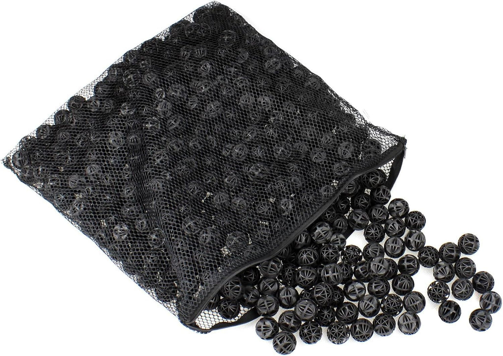 AQUANEAT Aquarium 1" Bio Balls 500pcs Fish Tank Sump Filter Koi Pond Canister Filter Media with Free Media Bag