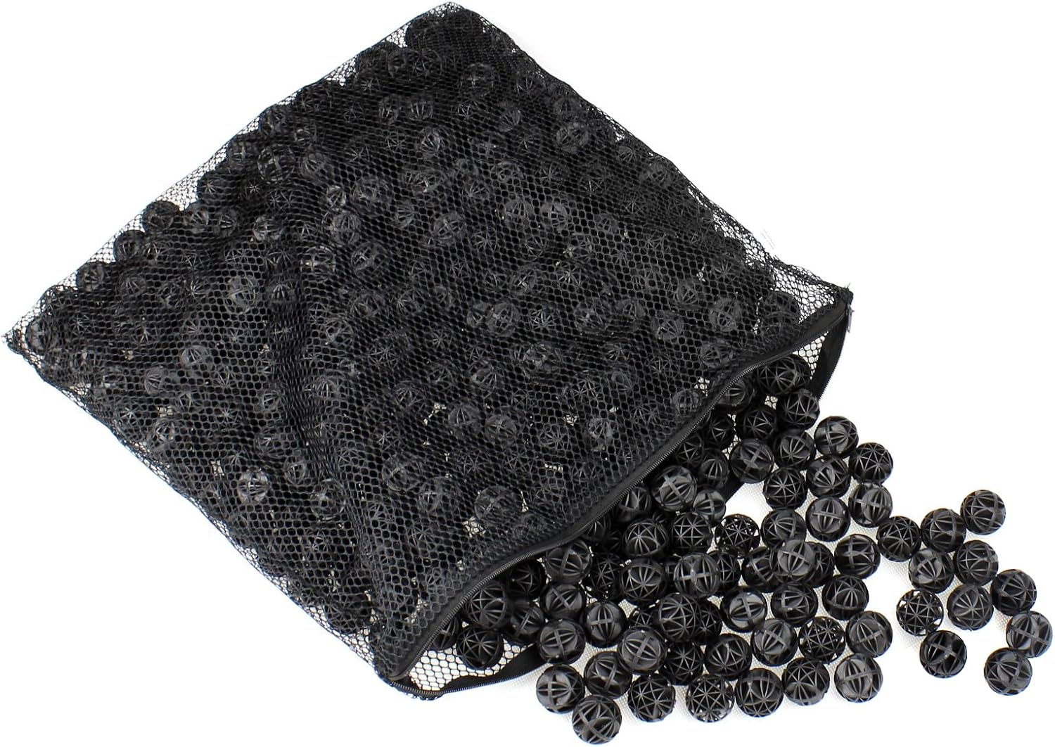 AQUANEAT Aquarium 1" Bio Balls 500pcs Fish Tank Sump Filter Koi Pond Canister Filter Media with Free Media Bag