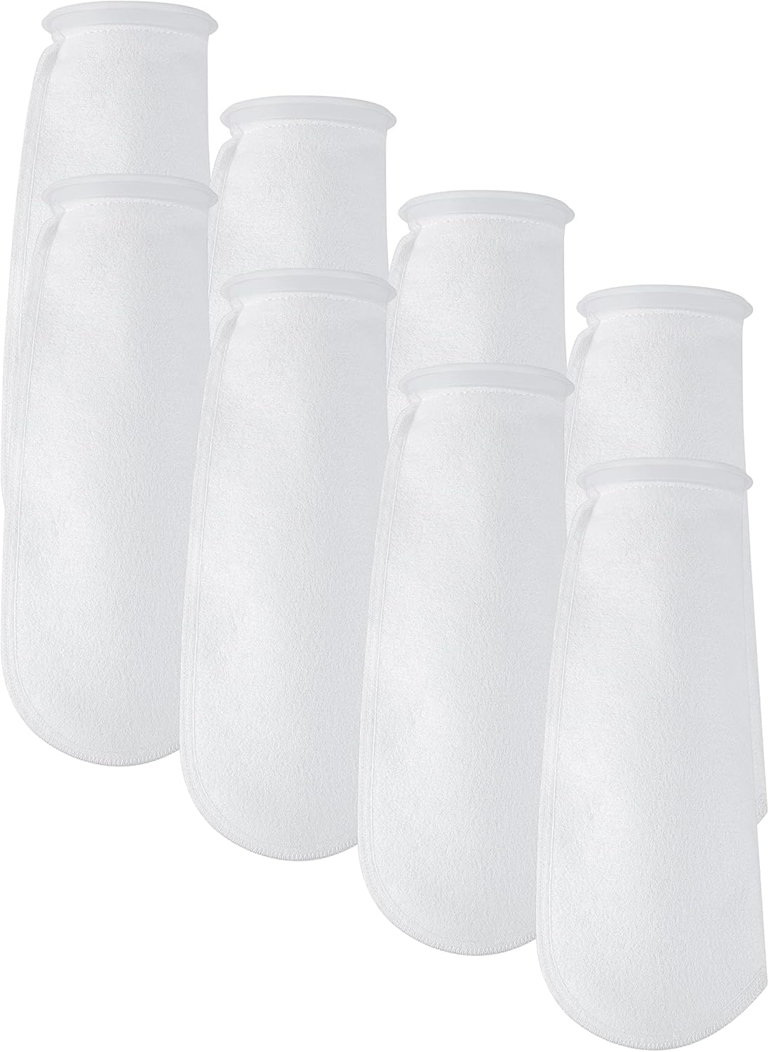AQUA KT 200 Micro Felt Filter Bag Aquarium Filter Sock for Fish Tank, 14 Inch Length, 4 Inch Ring Diameter, Pack of 8