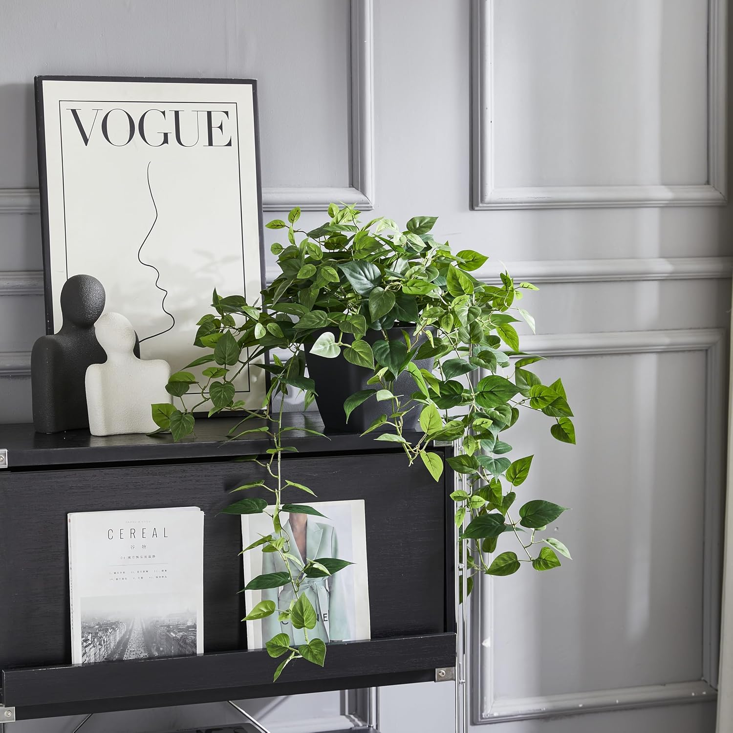 365 Blooming Decor Realistic Artificial Potted Pothos Ivy Plant(Devil's Ivy), Scindapsus Aureus, Premium Fake Plant for Home, Office Decor, 30" H x 22.8" W, //Weather-Resistant//Indoor&Outdoor