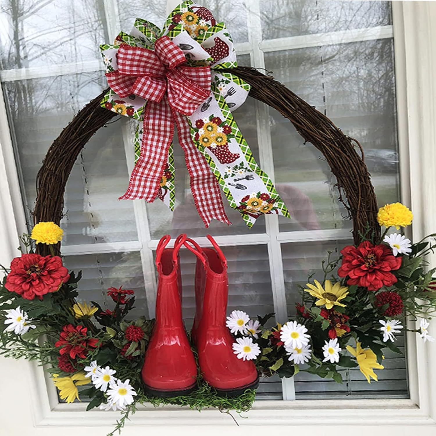 2pcs 18-20inch Large Natural Grapevine Wreath Rings Rattan Vine Branch Wreath Hoop for DIY Craft Christmas Easter Holiday Decoration Seasonal Decors (2pcs 50cm/18-20inch)