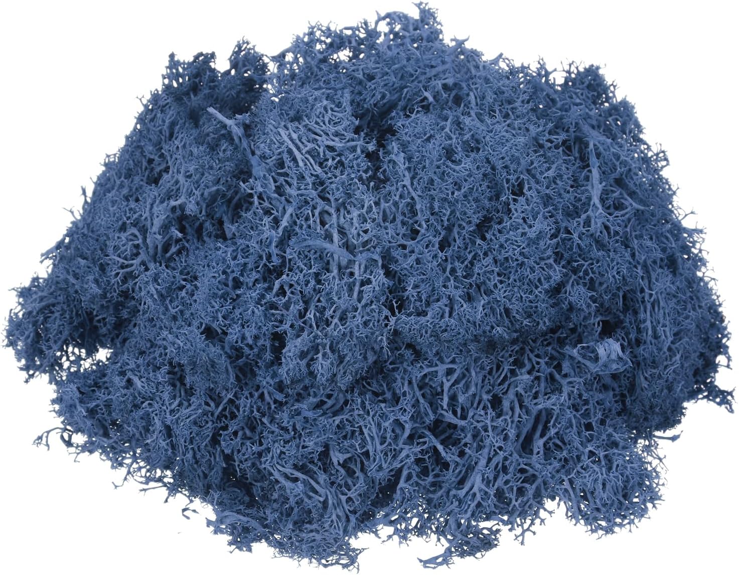 MECCANIXITY 3oz Preserved Reindeer Moss, Dark Blue Decorative Artificial Fake Moss for Potted Plants Indoor Crafts Lichen Centerpieces Decor