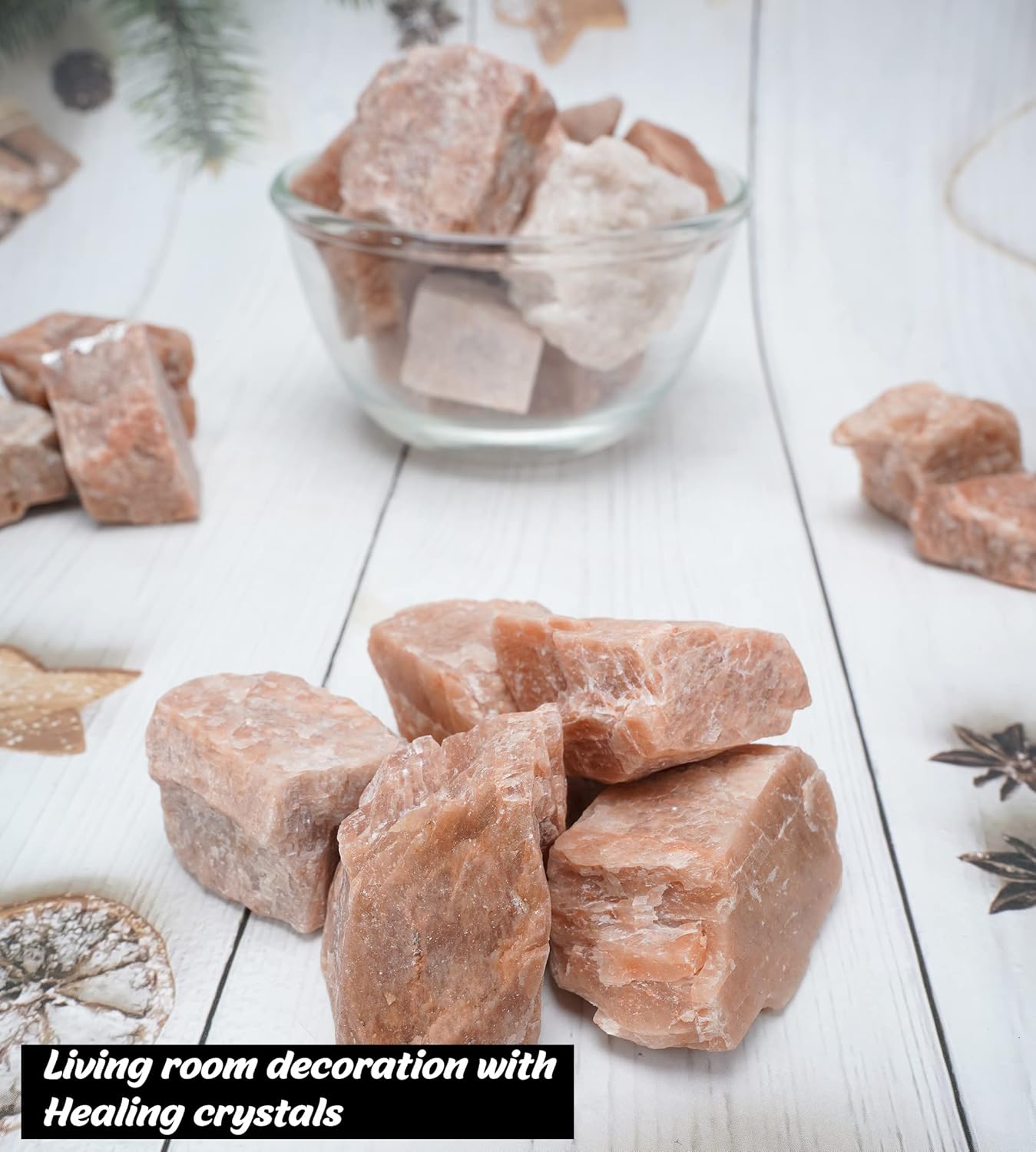 Crocon 1LB Peach Moonstone Rough Bulk Natural Stone Raw Gemstone Tumbling Cabbing Polishing Gem Mining Chakra Balancing Reiki Healing Good Luck Home Office Decor