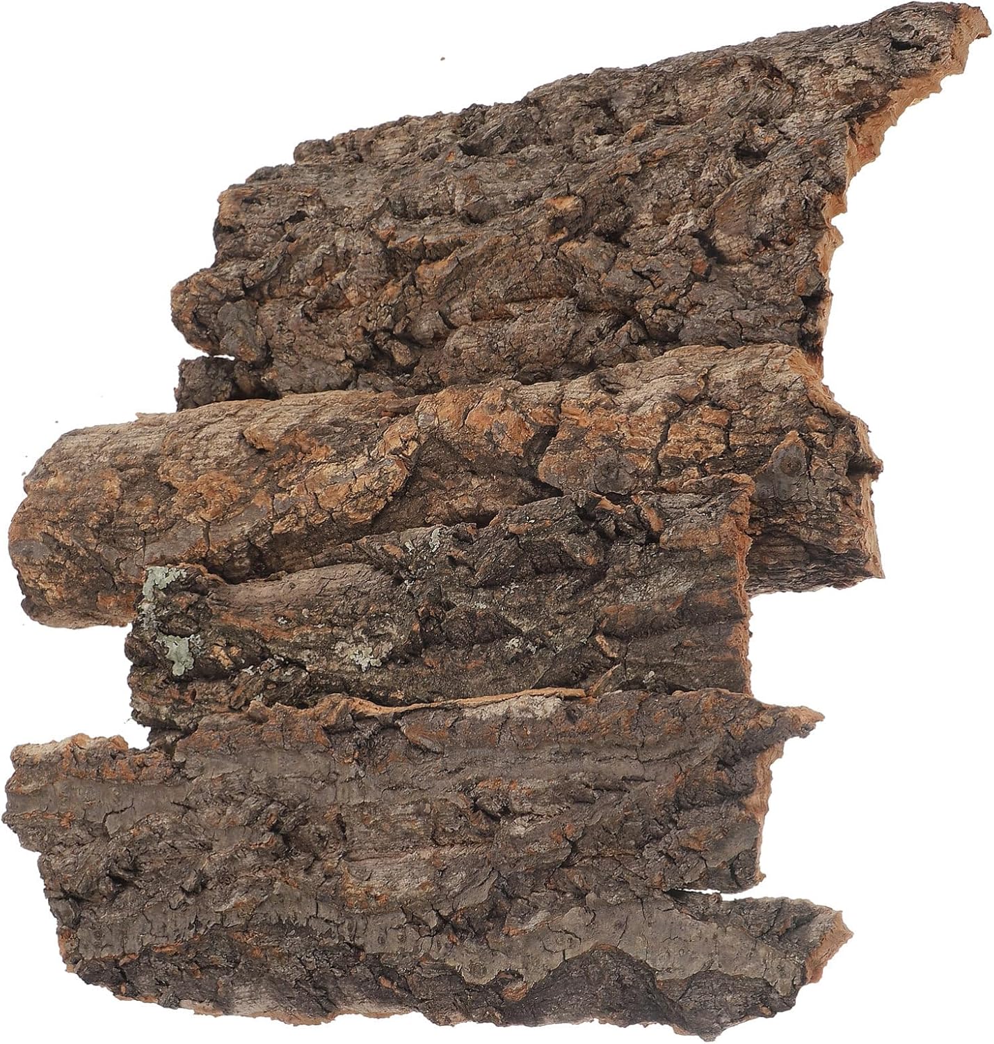 Zerodeko 4Pcs Terrarium Cork Bark Background Board, Reptile Tank Tree Backdrop Wall Decor, Habitat Climbing Mat Decoration for Chameleon, Lizard, Turtle, Frog, Bearded Dragon, Gecko