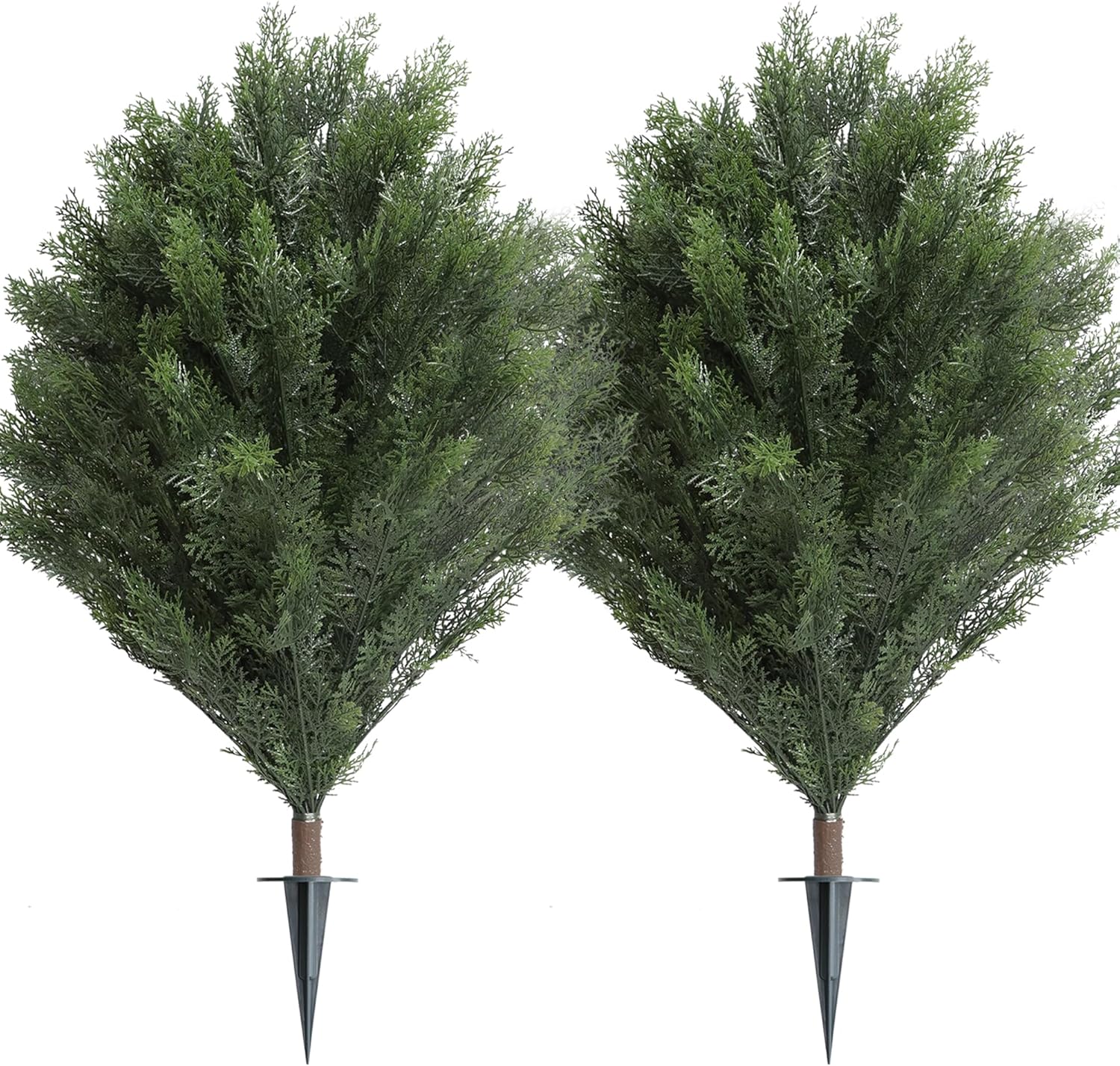momoplant Artificial Cypress Topiary 39'' Faux Cedar Trees Privacy Screen Planter Set of 2 Artificial Bush Porch Plants Indoor and Outdoor Decor