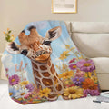 Giraffe Throw Blanket Giraffe Stuff Gifts for Kids Girls Boys Adults Women Man Soft Cozy Warm Plush Fluffy Fuzzy Fleece Blanket Decor 50''X60''