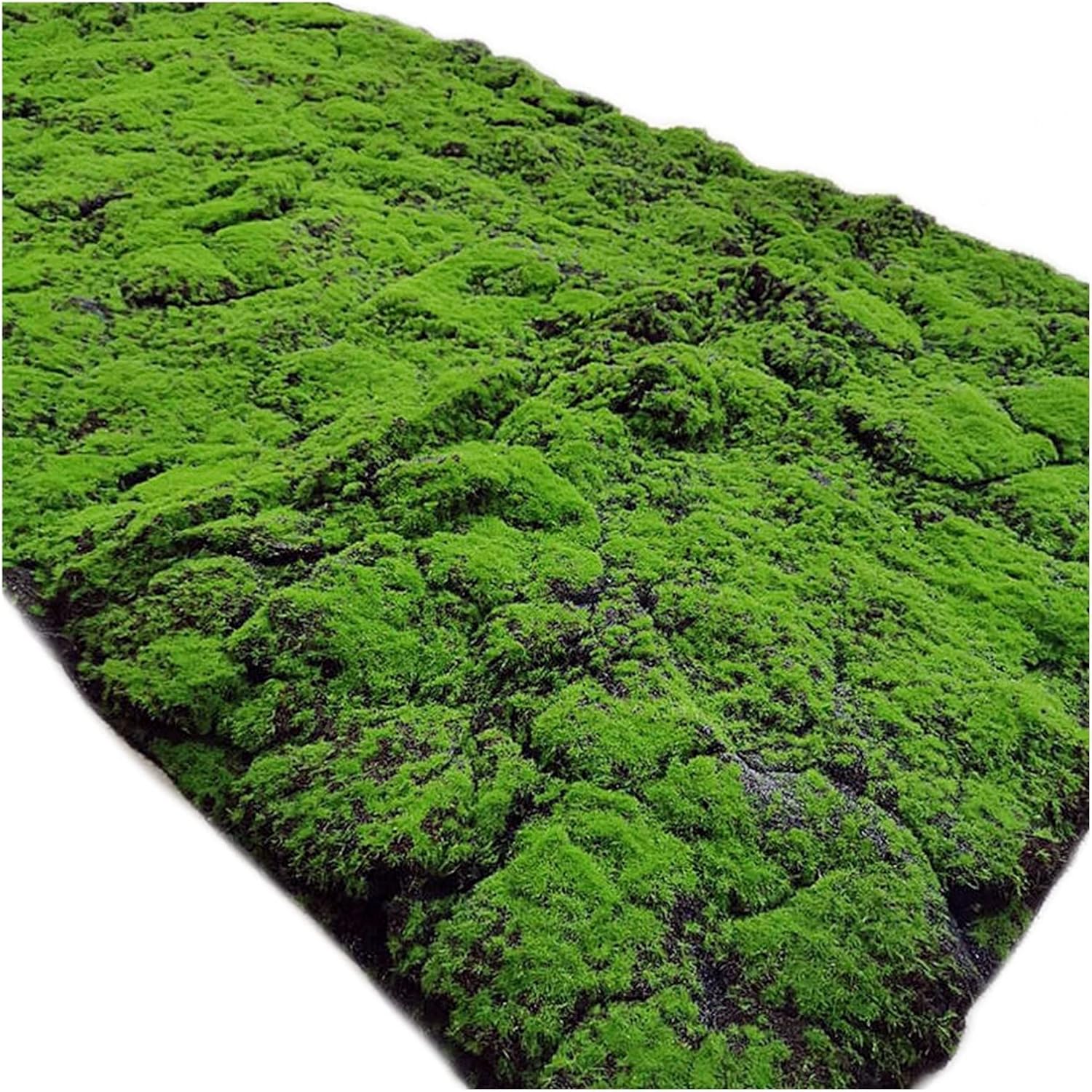 YIQIFLY Simulation Artificial Moss Mat Fake Grass Rug DIY Synthetic Turf Lawn Carpet for Wedding Home Backyard Balcony Indoor Outdoor Decor (Color : Dark Green, Size : 1x1m(3.2x3.2ft))