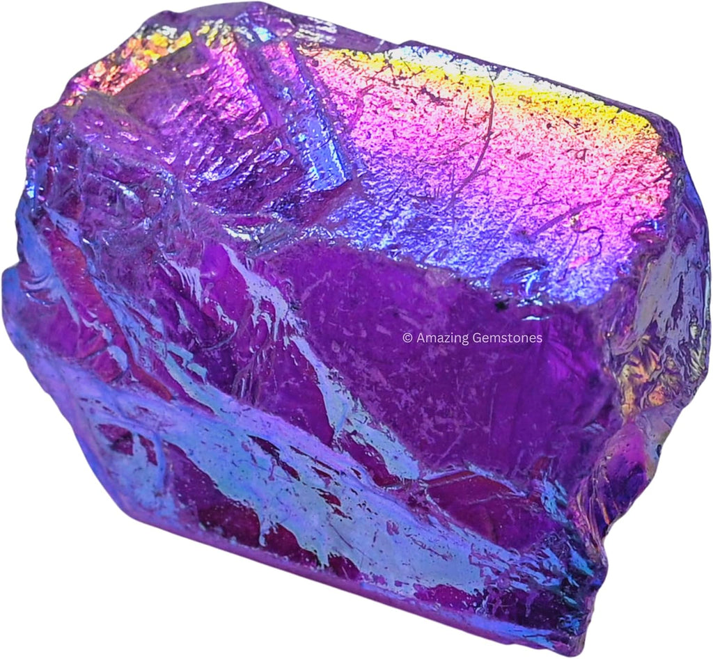Amazing Gemstone Amethyst Aura Quartz Raw Crystals and Healing Stones, Natural Rocks for Meditation and DIY Raw Stones and Crystals (1 lb)