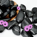 6lb Black River Rocks for Plants Indoor, 2-3Inch Pebbles for Vases Fillers, Decorative Gravel for Fish Tank, Natural Polished Stones for Succulent, Bonsai, Landscaping, Bird Baths