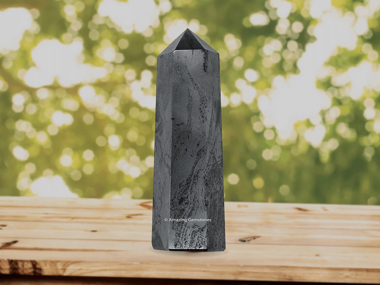 Amazing Gemstone Large Hematite Crystal Towers ~ Natural Healing Crystal Point Obelisk for Reiki Healing and Crystal Grid (5.5 to 6 INCH)