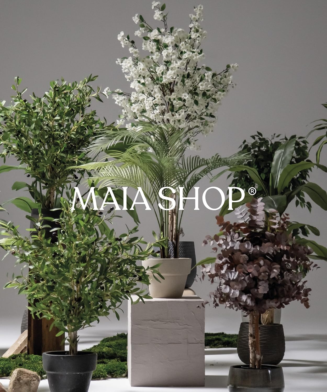 Maia Shop 3.5ft Artificial Palm Tree Plant for House, Apartment or Office – Realistic Fake Indoor Plants for Living Room, Kitchen, Bedroom, Entryway or Bathroom – Faux Greenery for Home Décor