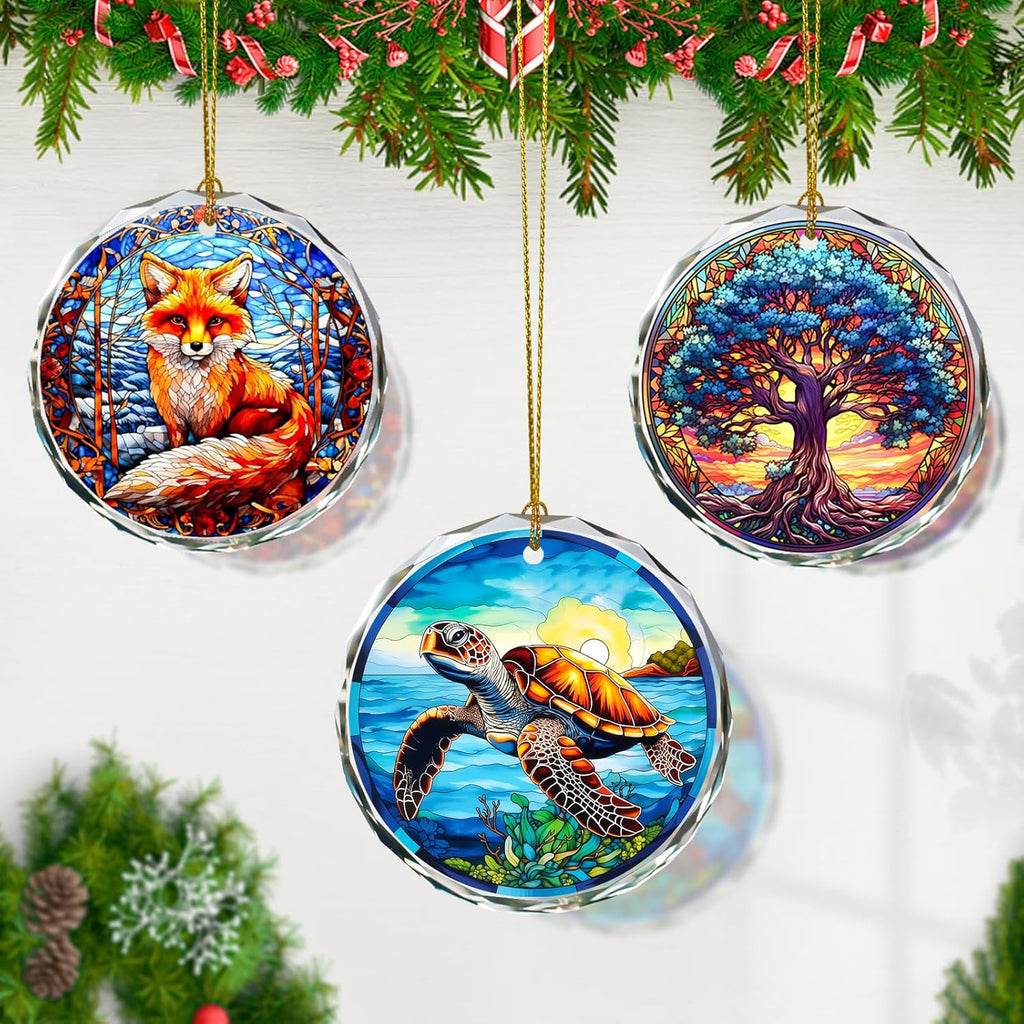 Stained Glass Sea Turtle Ornament - Christmas Tree Decor, Gift Exchange Present