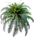 Giant Artificial Boston Ferns for Outdoors Large –UV Resistant Lifelike Faux Fern, Realistic Silk Greenery Plants Large Office, Home Decor,88 Branches,48 Inch Fake Fern Leaf Green.No Base.
