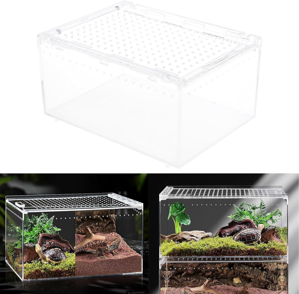 Reptiles Habitat Terrarium Breeding Box Acrylic Feeding Arboreal Enclosure Bearded Lizards Feeding