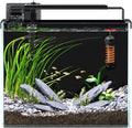 3 Gallon Fish Tank Aquarium Kit with Filter, Heater, LED Light with Timer, Siphon Vacuum Cleaner, Lid, Self-Cleaning Glass Rimless Betta Tank
