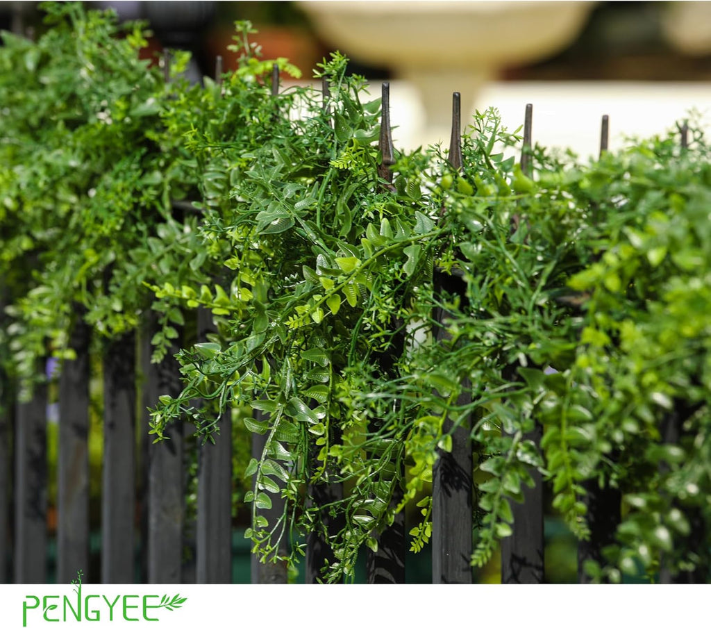 6 Pack 5.57ft Artificial Greenery Garland, Leaf Garland for Room Decor, Fern Garlands for Decoration, Fake Vines Hanging Plants for Home Bedroom Garden Wall Wedding Decor