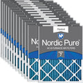 Nordic Pure 20x25x1 (Actual Size: 19 1/2 x 24 1/2 x 3/4) Pleated MERV 7 Air Filters 24 Pack