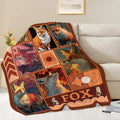 Fox Throw Blanket Orange Fox Stuff Gifts for Kids Girls Boys Adults Women Men Soft Cozy Warm Plush Fluffy Fuzzy Fleece Blanket Decor 50''X60''