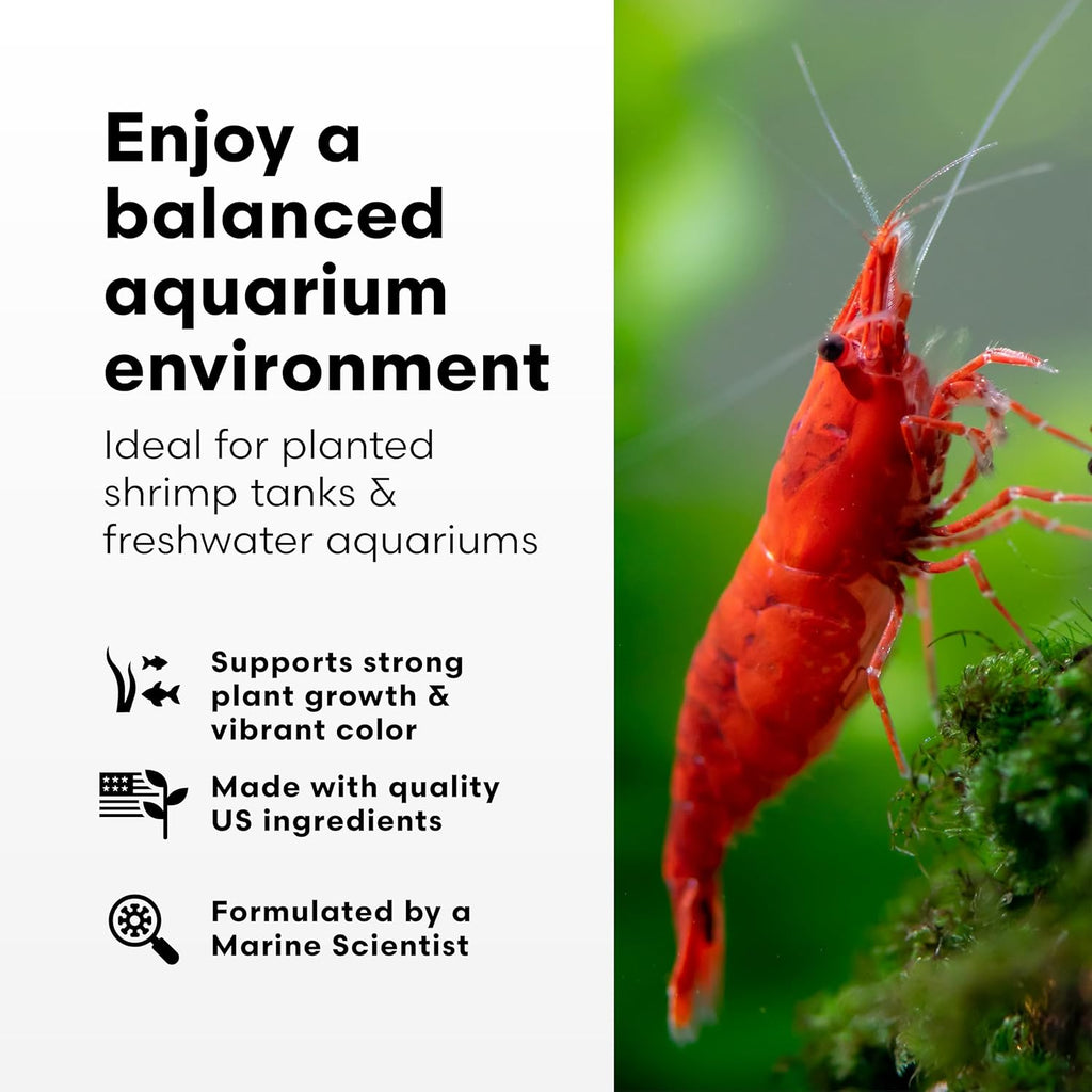 Brightwell Aquatics Shrimp FlorinGrō+ – Nitrate-Based Plant Supplement for Shrimp Aquariums – Supports Growth, Chlorophyll & Vibrant Foliage – Copper-Free, 125 ml