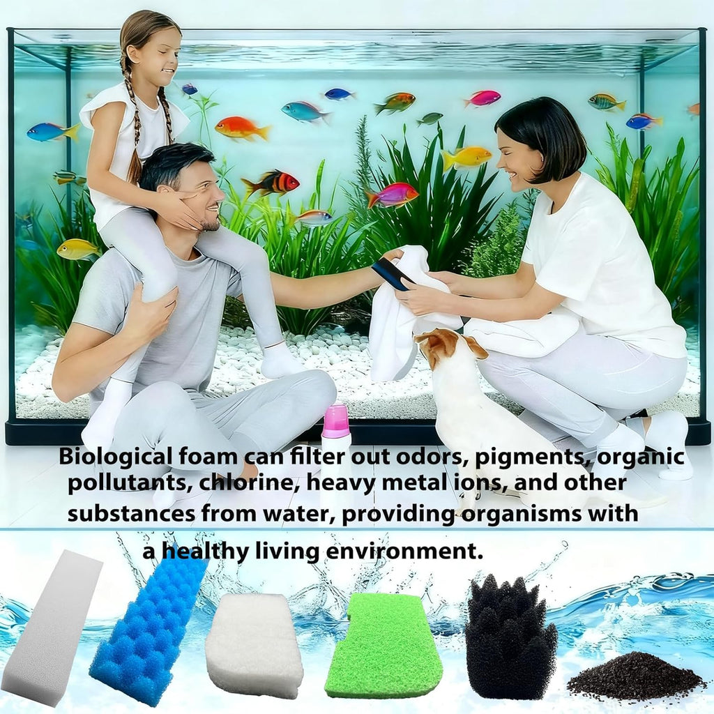 40 Packs 406/407 Canister Filter Replacements Compatible with Fluval 406/407 Aquarium Filters. Includes Filter Media Set with biofoam, Activated Carbon, and Ceramic Rings. Upgraded Version