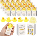 Wettarn 24 Sets Appreciation Gifts Duck Stress Balls with Support Gift Boxes Positive Party Favors for Employee Coworker Friend Office Stress Relief Toys Desk Decor