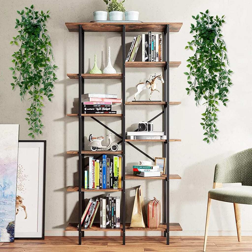 LOYWREE Small Artificial Hanging Mandala Plant with Pot Faux Plants Indoor Fake Small Potted Plant 28.7-in Long Faux Vine Shelf Decor Ideal for Indoor Outdoor Home Office Decoration (Black Pot)