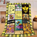 Bee Throw Blanket Bee Stuff Gifts for Kids Girls Boys Adults Women Men Soft Cozy Warm Plush Fluffy Fuzzy Fleece Blanket Decor 40''X50''
