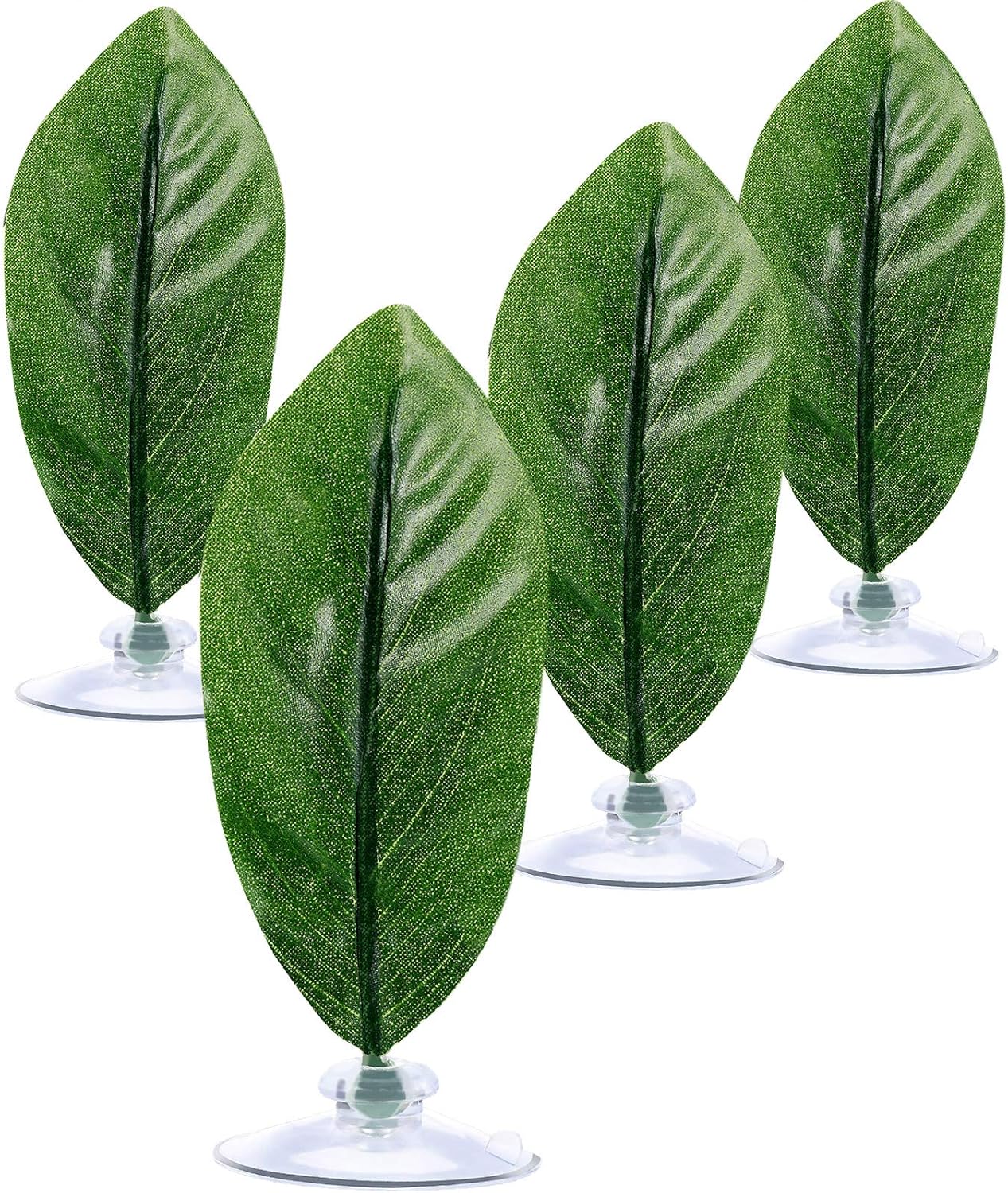 Boao 4 Pieces Betta Fish Tank Accessories Betta Leaf Hammock Pad Simulating The Natural Habitat for Tank Aquarium Spawning Grounds Breeding Resting Bed(Single Leaf)