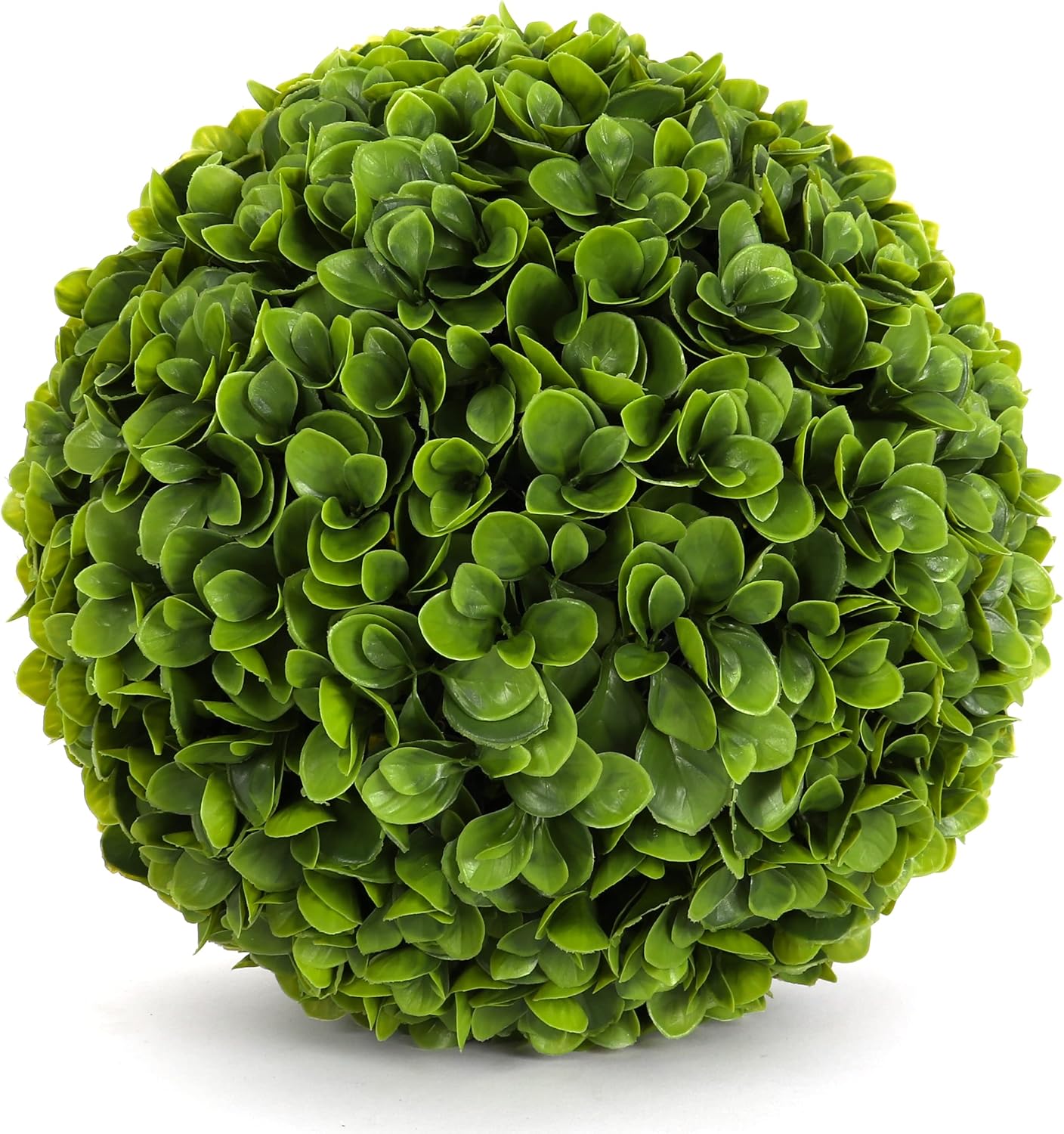 3rd Street Inn Large Jasper Topiary Ball - Artificial Plant Set - Indoor/Outdoor Wedding Party Decor - Faux Foliage Garden Sphere - Tree and Bush Substitute (15")