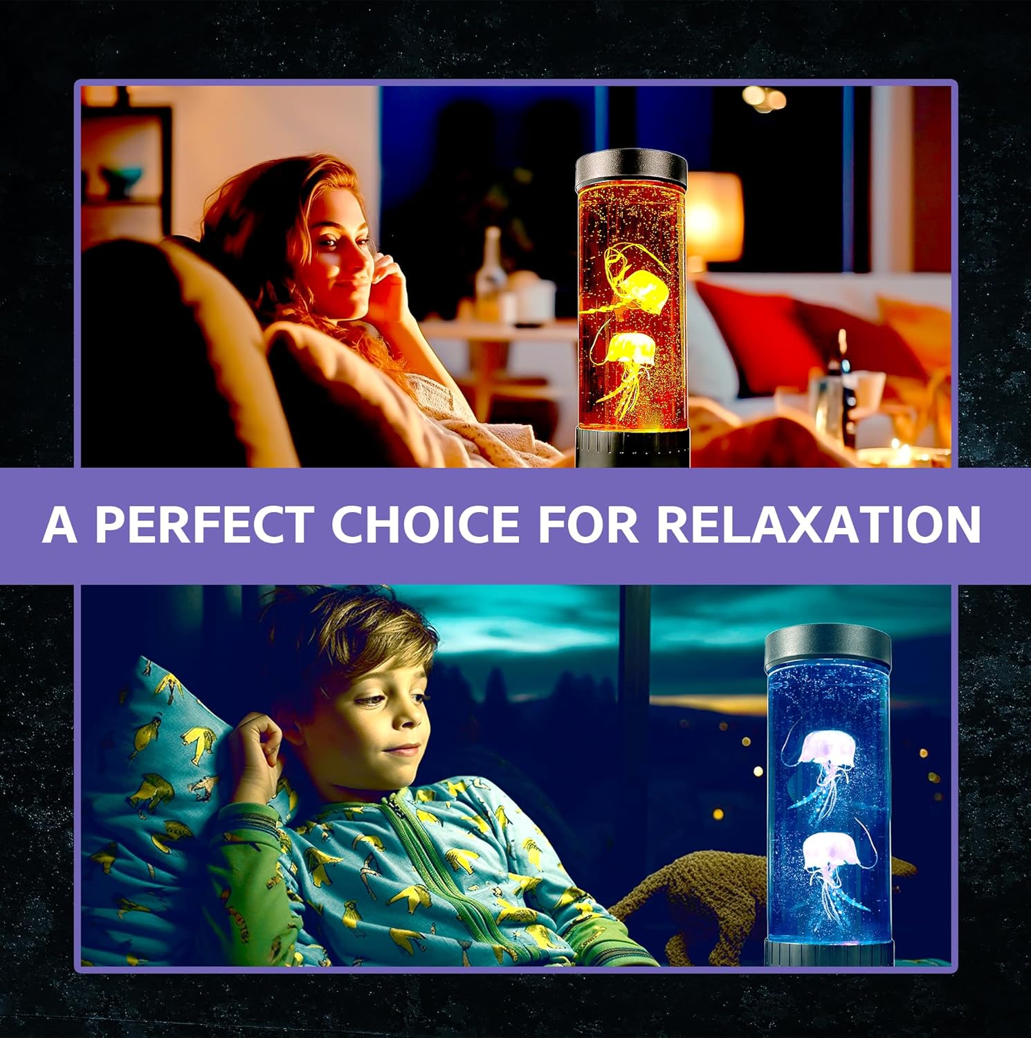Brewish Jellyfish Lamp (Upgraded Motor 2025),16 Color Changing Mood Lamps, 4 Modes Aquarium Night Light, Artificial Fish Tank with Moving Fish, Sensory Room LED Lights for Autism, ADHD, Excellent Gift