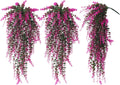 RECUTMS Fake Monkey Plants Hanging Eucalyptus Vines Fake Vines Faux Hanging Plants for Outdoor Garden Yard Backdrop Decor Indoor Room Table Wall Home Hanging Decoration(Fuchsia)