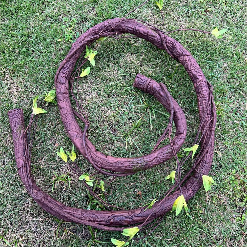 Bendable Artificial Tree Twigs Cane Vine Branches Largre 6.3Ft Fake Plants Trunk Garland with Leaves for Home Wedding Garden Wall Hanging Christmas Thanksgiving Day Decoration