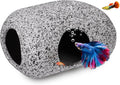 Aquarium Decorations Cave Fish Tank Accessories Rock Decor for Shrimp Cichlid Hiding Breeding Small Fish Bowl Hide Decoration Betta Toys Hideout Stones House（Small）