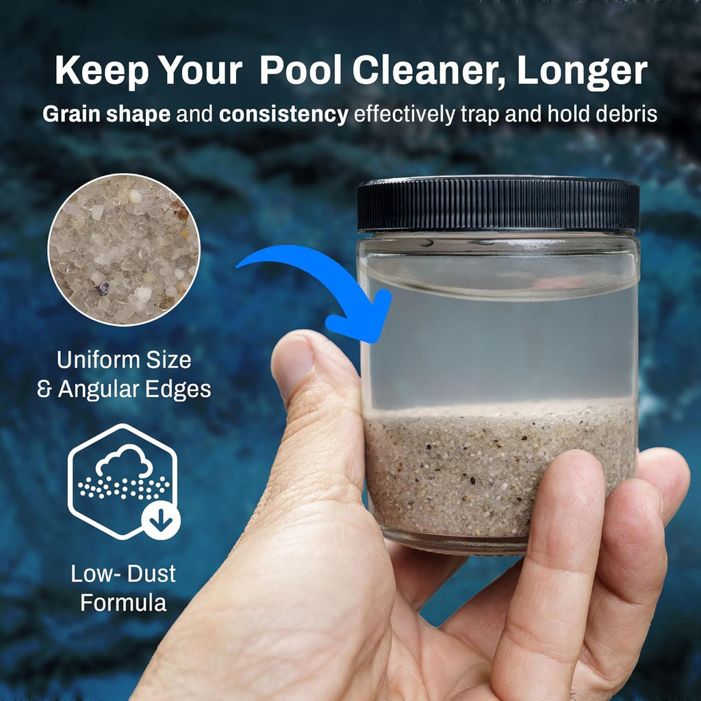 4-Pack Pool Filter Sand, Premium Filtration with Pure Silica Formula, 50 Lbs - Swimming Pool System Accessories and Supplies for Cleaning and Maintenance