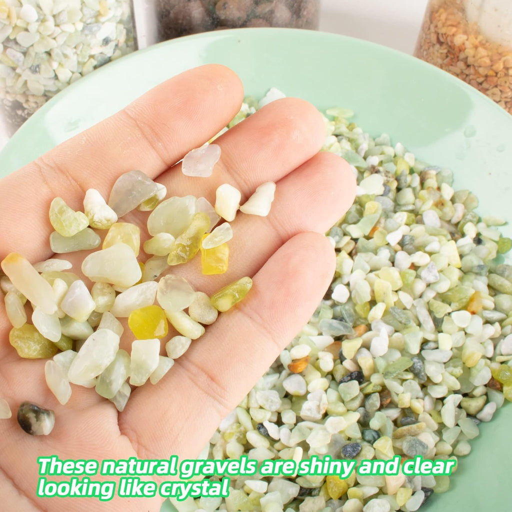 CJGQ 7lb Natural Gravel for Aquarium Succulents Bonsai Terrarium Fish Tank,1/5" Decorative Stone for Plants Indoor