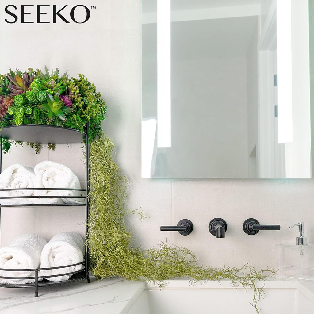 SEEKO Succulents Fake Moss (6pck) - Artificial Spanish Moss for DIY Crafts and Plants Indoor - Perfect for Home Table Centerpieces & Garden Decor (33" Long, 6oz)