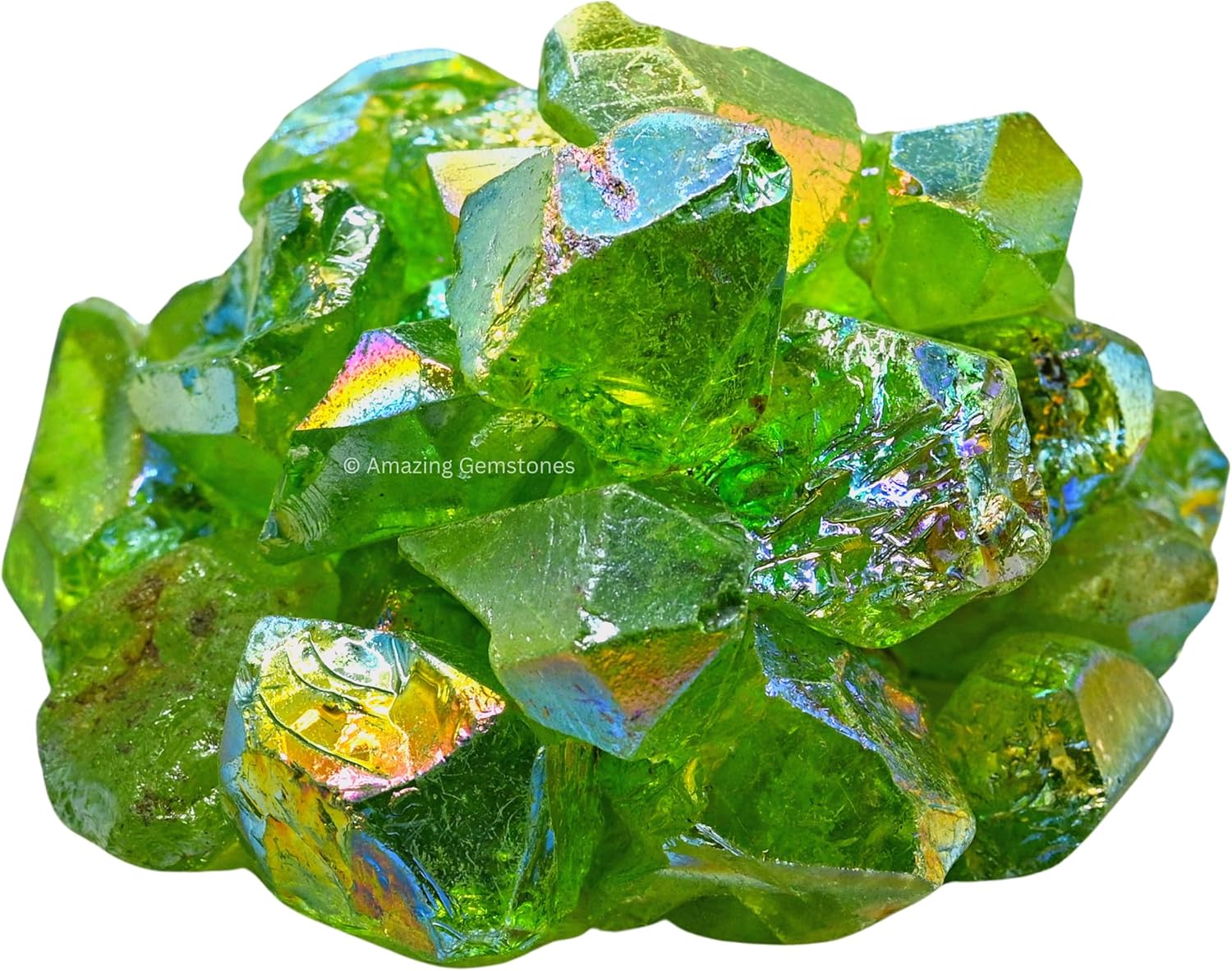 Amazing Gemstone Apple Aura Quartz Raw Crystals and Healing Stones, Natural Rocks for Meditation and DIY Raw Stones and Crystals (1 lb)