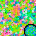 850pc Glow Pebbles Glowing Rocks for Aquarium Luminous Glow Stones Glowing Stones for Driveway Garden Pebbles Rocks(Color)
